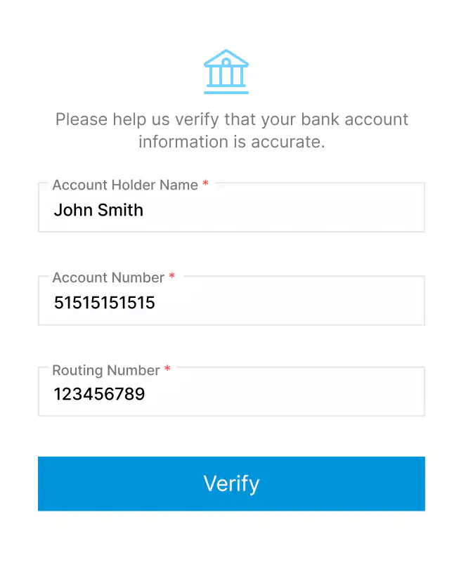 SC UI BankAccountVerification