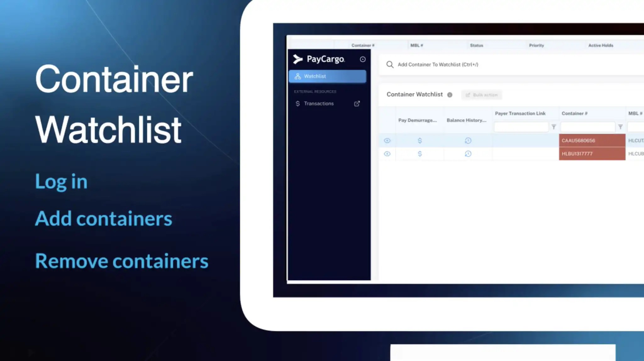 Container Watchlist Introduction